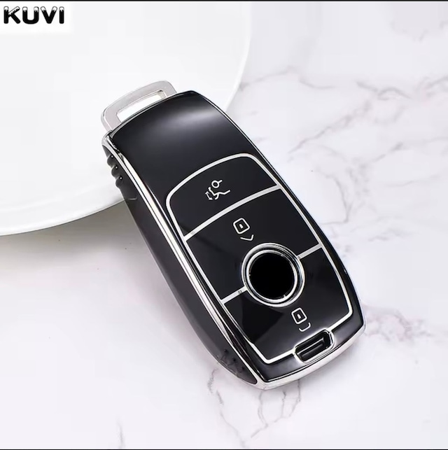 Mercedes Cle Siyah-silver Anahtar Kılıfı