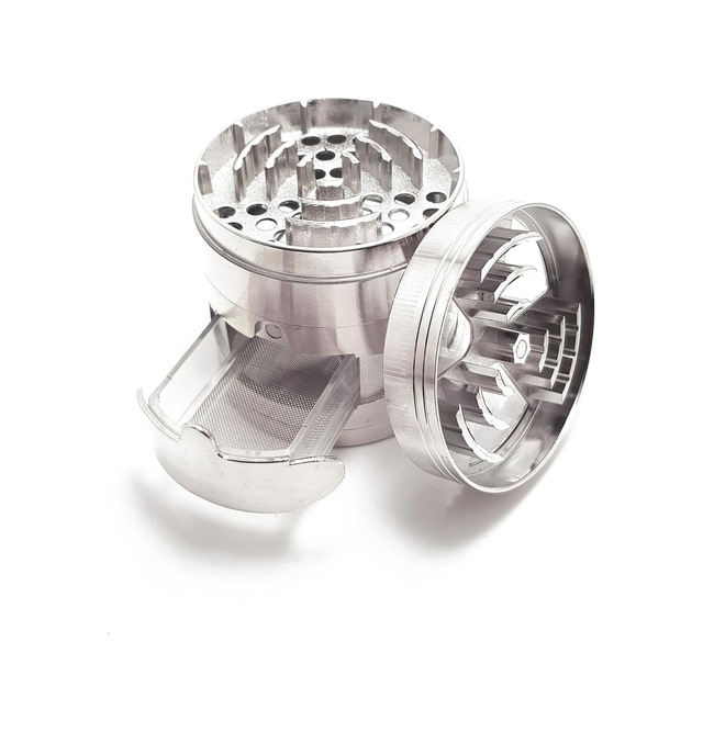 Çekmeceli 60 Mm. Tütün Baharat Silver Herbal Parçalayıcı Pz38slv