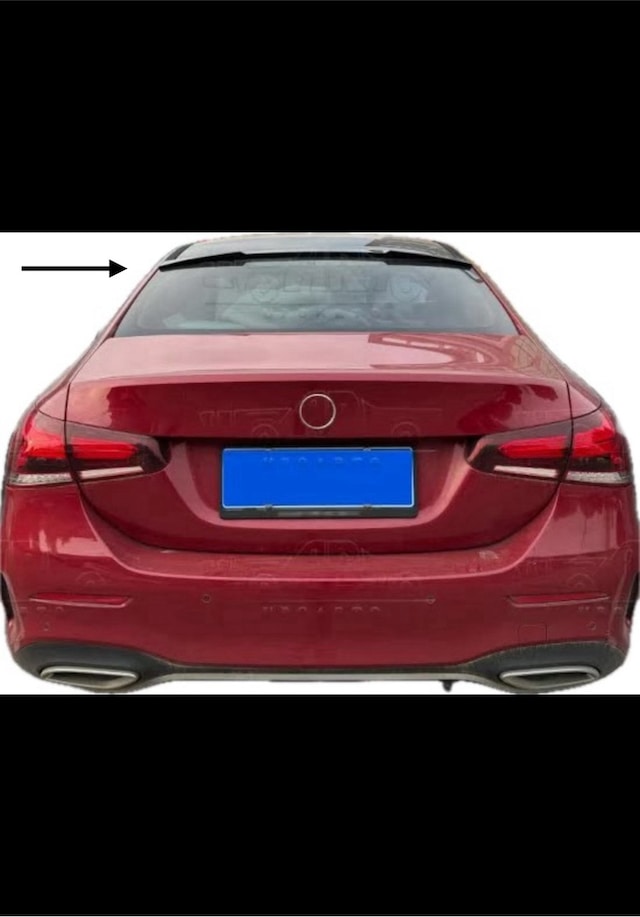Mercedes W177 Uyumlu Cam Üstü Spoiler İthal Pianoblack Cam Üzeri Kanat