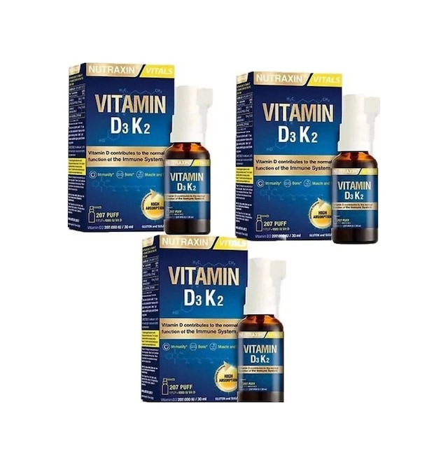 Nutraxin Vitamin D3 K2 Damla 3 x 30 ML