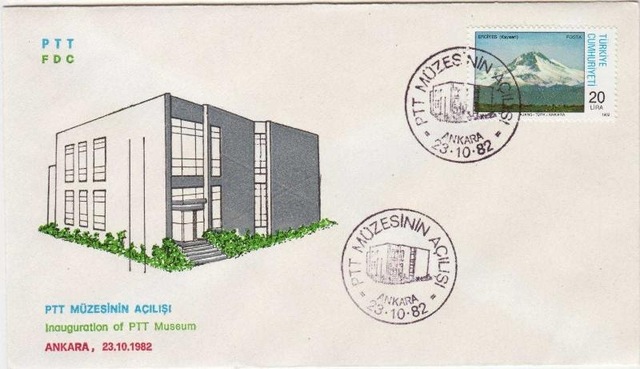 Ptt Müzesinin Açılışı 23 Ekim 1982. İlk Gün Zarfı. Ptt Fdc. Özel Tarih Damgalı. Teşhir Ürün