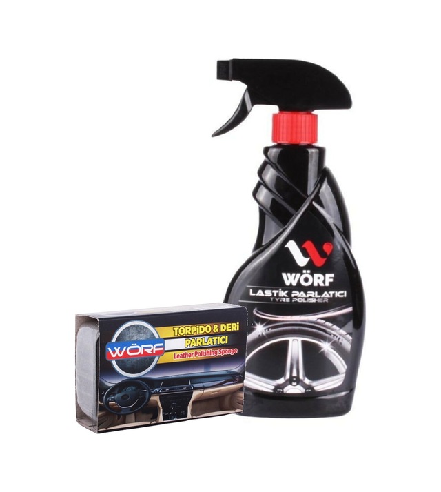 Wörf Lastik Parlatıcı 500 Ml & Parlatıcı Sünger