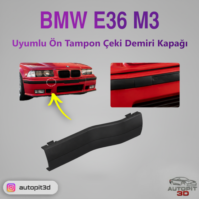 Bmw E36 M3 Tampon Uyumlu Ön Çeki Demiri Kapağı