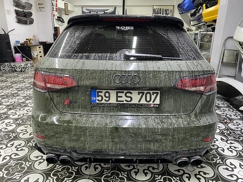 Audi A3 S3 Difüzör Flap 6 Parça Plastik Mat Siyah