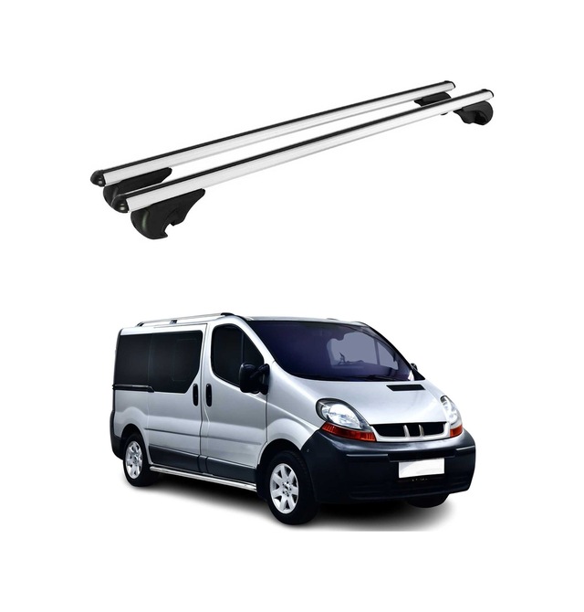 Renault Trafic Iı 2001-2014 Arası Uyumlu Port Bagaj Taşıyıcı Ara Atkı Alüminyum Gümüş 2 Parça