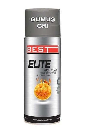 Best 300 Derece Isıya Dayanıklı Gümüş Gri Sprey Boya 400 ML