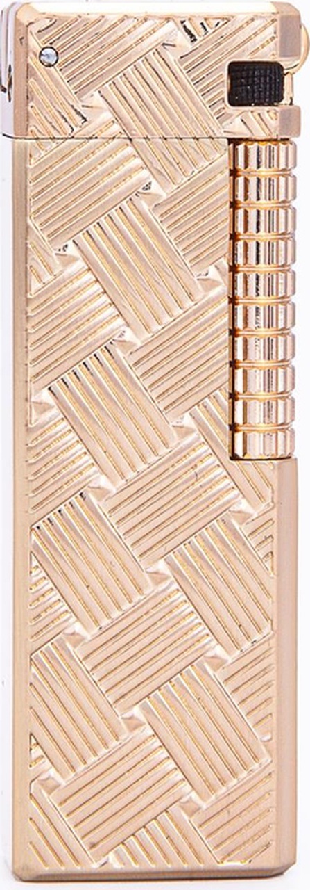 Gold Düz İşlemeli Soft Flame Metal Çakmak - Tr7215