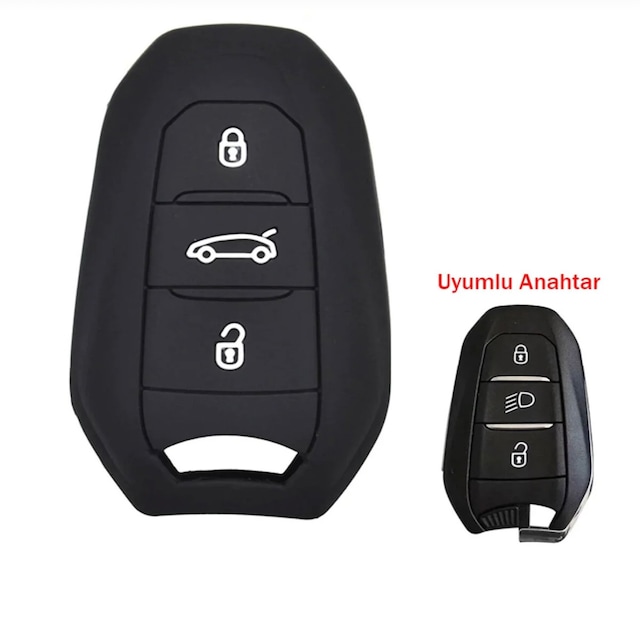 Point 1 Adet Peugeot 208 308 508 3008 5008 Silikon Anahtar Kılıfı 15