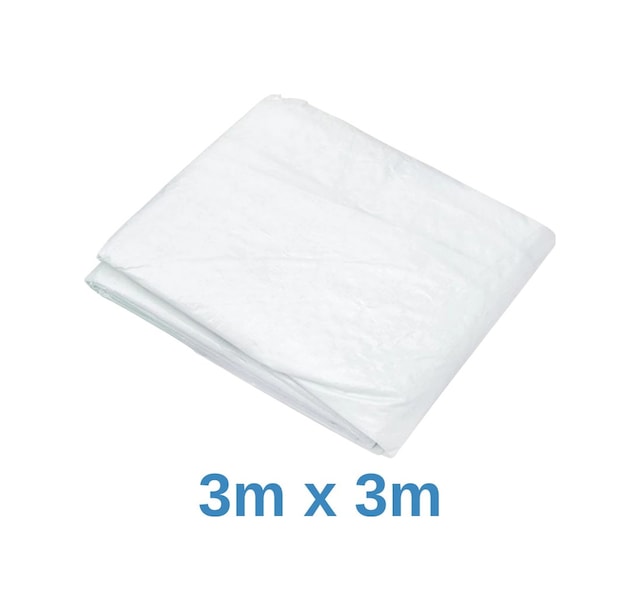 Evkar 3x3 Metre Su Geçirmez Pullu Çadır Branda Tente Yağmurluk Gölgelik 3x3m - Beyaz
