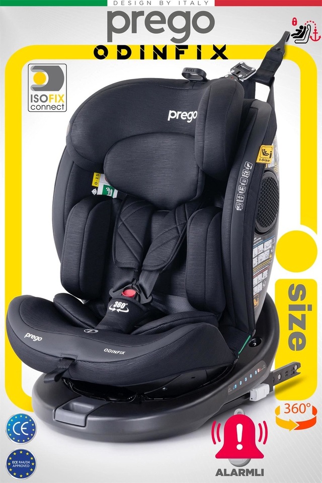 Prego Odinfix Alarmlı I-size Oto Koltuğu Siyah 4100