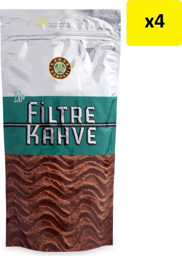 Kahve Dünyası Filtre Kahve 250gr 4'lü Paket