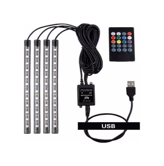 Eraks Car Accesorıes Ayak Altı Sese Duyarlı Usb Girişli 12 Led