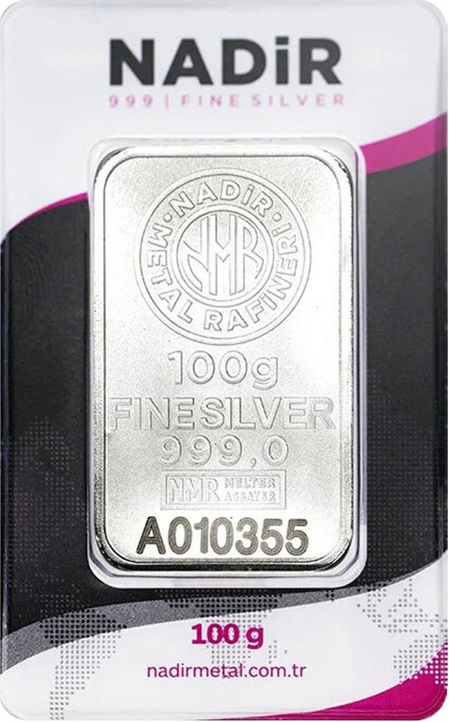 Nadirgold 100 Gr Gümüş Külçe