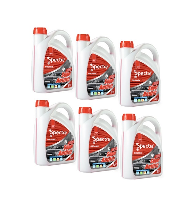 6 Adet Spectre G12 Kırmızı Süper -40 Antifriz