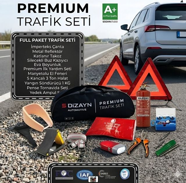 Araç Trafik Seti Full Paket Premium 12 Parça