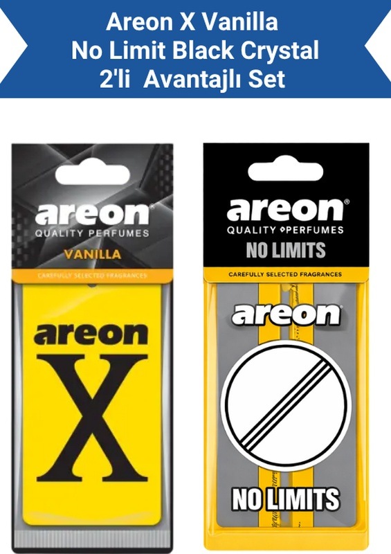 Areon X Vanilla + No Limit Black Crystal Avantajlı Paket