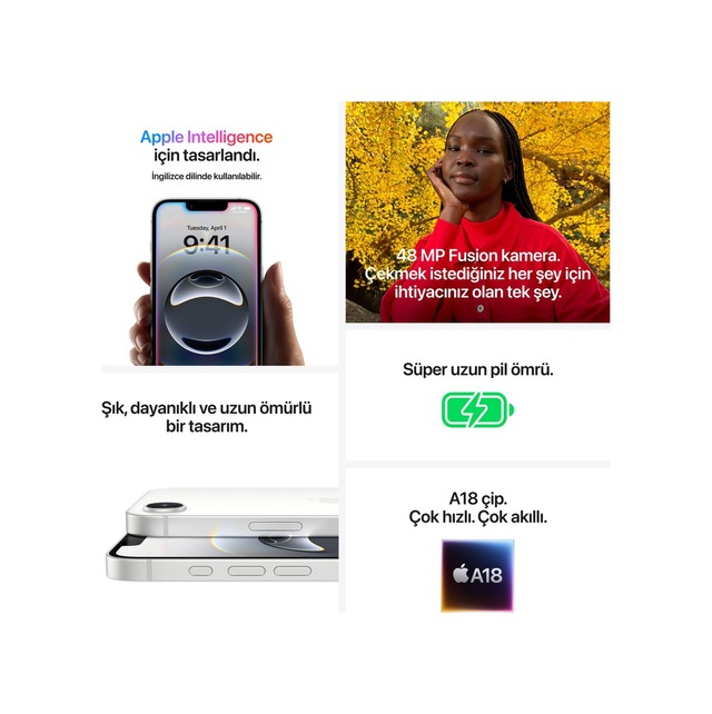 Apple iPhone 16E 128 GB (Apple Türkiye Garantili)