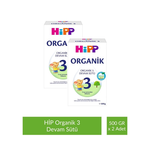 Hipp 3 Organik Devam Sütü 500 G x 2 Adet