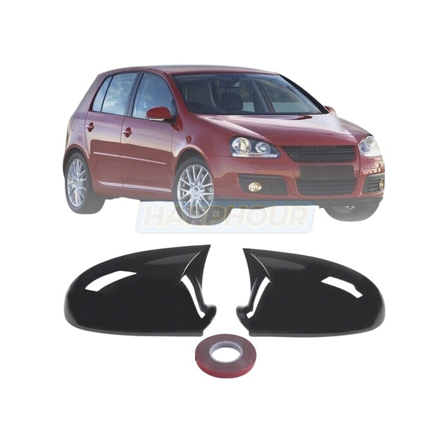 Volkswagen Golf 5 Uyumlu Yarasa Ayna Kapağı Pianoblack İthal Abs Plastik 2003-2009 Uyumlu