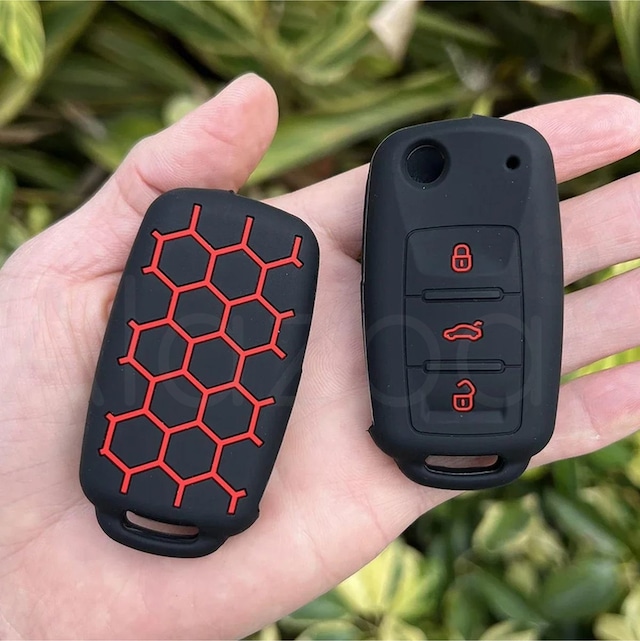 Volkswagen Golf Passat Jetta Polo Caddy Beetle Tiguan Transporter Desenli Silikon Anahtar Kılıfı