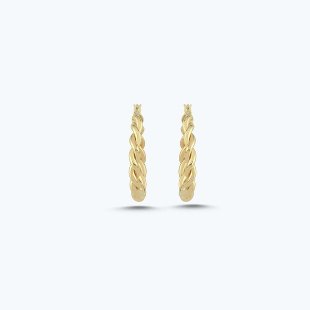 Altınbaş Altın Halka Küpe Akp0254-y-25977-20mm Çok Renkli