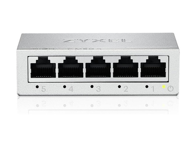 Zyxel 5-port Gigabit 10/100/1000 Unmanaged Ethernet Switchı Ethernet Splitter Masaüstü Veya Duvara Montaj Gs-105b V5