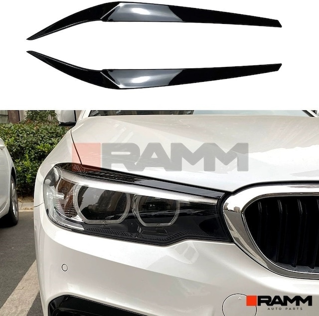 Bmw G30 Far Kaşı Sağ + Sol Parlak Siyah