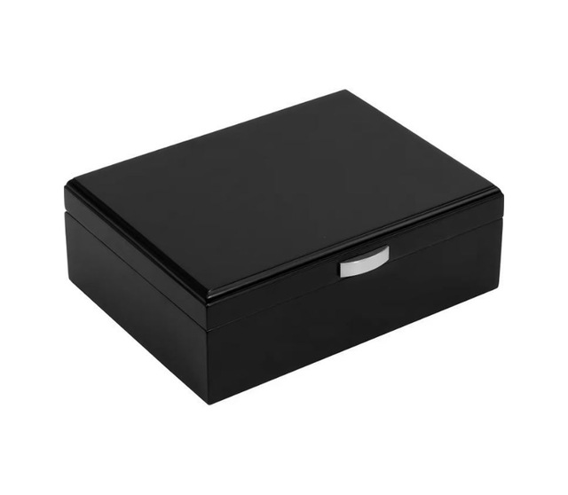 Falconetti Mat Siyah Humidor Puro Kutusu Küllük Makas Seti Rd26