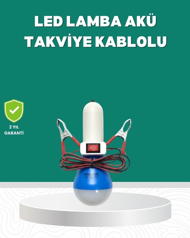 Ers Aküden Çalışan 12v Led Ampul Taşınabilir Kullanım