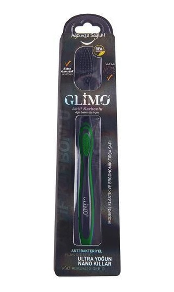 Glimo Aktif Karbonlu Yeşil Ağız Bakım Diş Fırçası