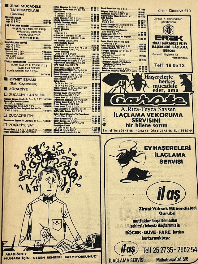 İzmir 1982-1983 Meslek Reklam İlanı Efemera S619 Teşhir Ürün