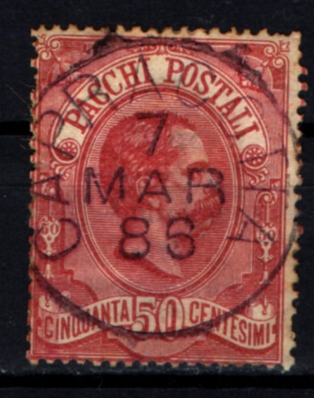 İtalya 1884-1886 Kral Umberto I Koli Postası Pulu 50c Ws2228 Teşhir Ürün