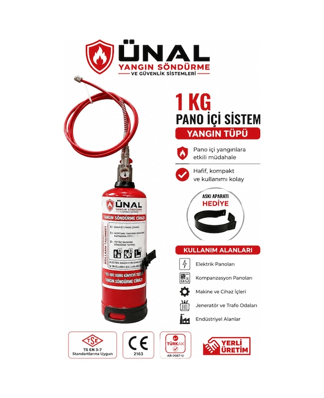 1 Kg Pano İçi Otomatik Yangın Söndürme Sistemi Elektrik Panosu