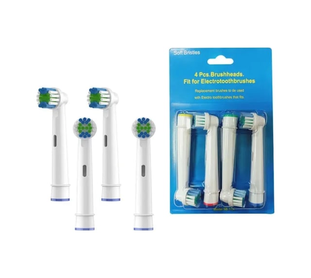 16 Adet Standard Cleaning Type Sb-17x Oral-b Şarjlı Ve Pilli Diş Fırçası Uyumlu Yedek Başlık Tek Eba