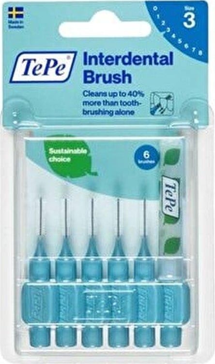 Tepe İnterdental Brush Arayüz Fırçası 0.6 MM 6'lı Mavi