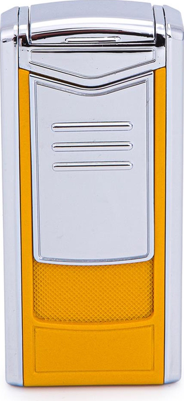 Parmida 3 Torch Pürmüz Sarı-gümüş Metal Puro Çakmağı - Tr7188