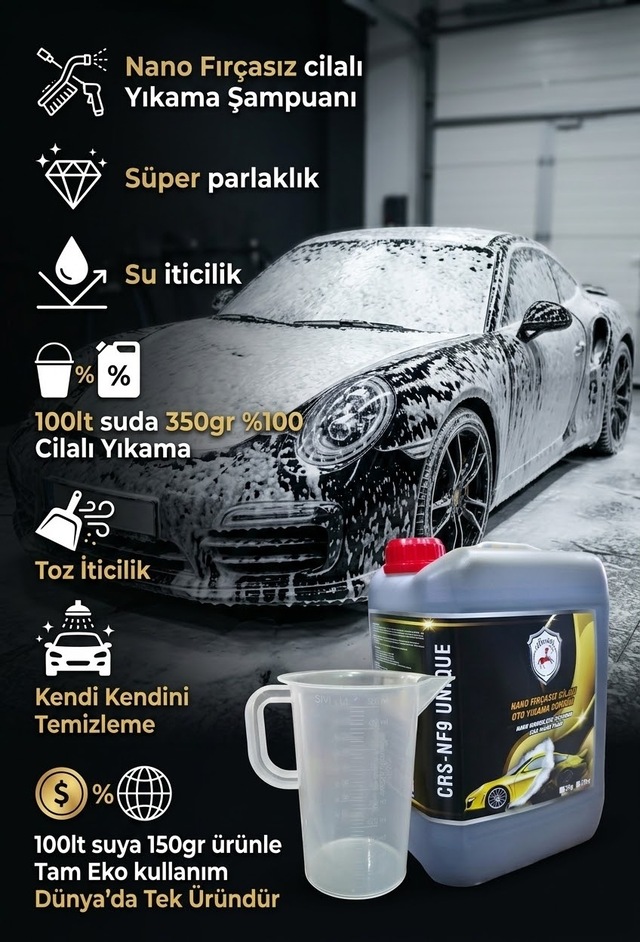 Nano Fırçasız Cilalı Yıkama Şampuanı ve Köpüğü 5 KG