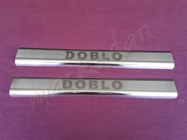 Woc Chrome Fiat Doblo Krom Kapı Eşiği 2000-2012 2 Parça Paslanmaz Çelik