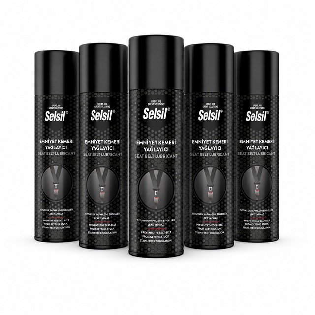 Selsil Emniyet Kemeri Yağlayıcı Sprey 200 Ml Düzgün Sarılması İçin Bakım Koruyucu Sprey 5 Adet