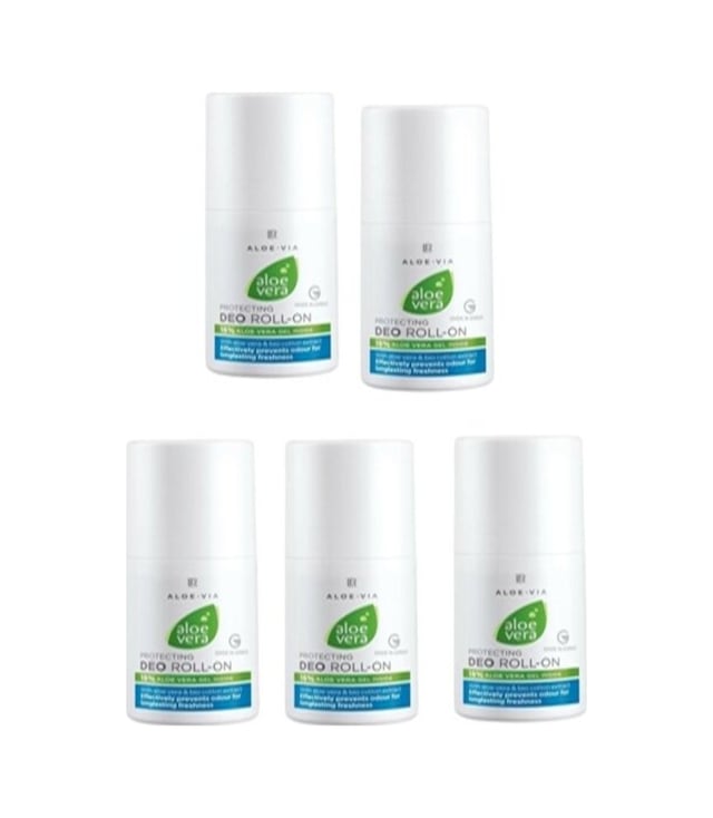 LR Aloe-Via Aloe Vera Doğal Unisex Roll-On Deodorant 50 ML x 5