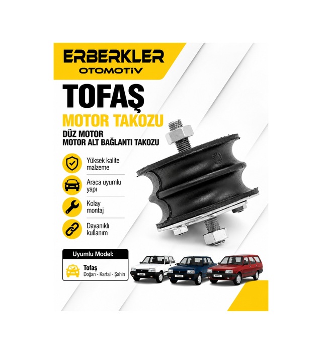 Tofaş Doğan, Kartal, Şahin Düz Motor Takozu Motor Alt Bağlantı Takozu - Erb343