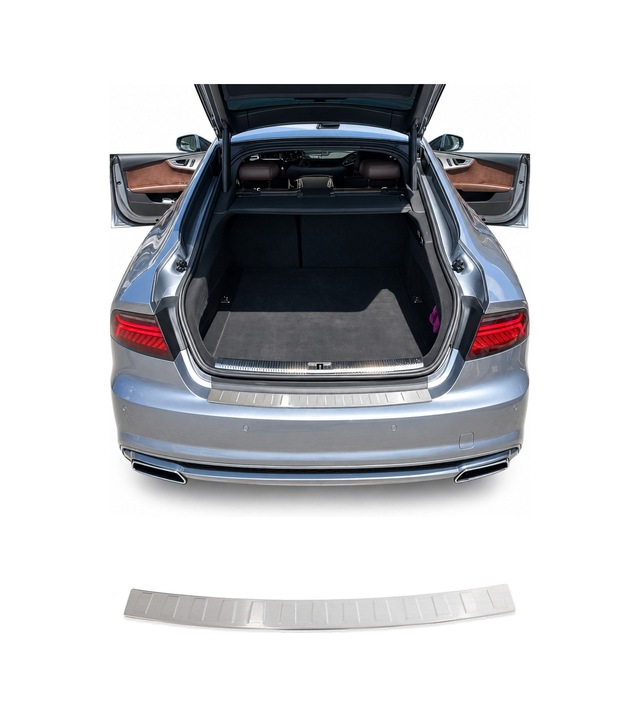 Audi A7 Sedan 4g8 2010-2018 Uyumlu Krom Arka Tampon Eşiği Paslanmaz Çelik
