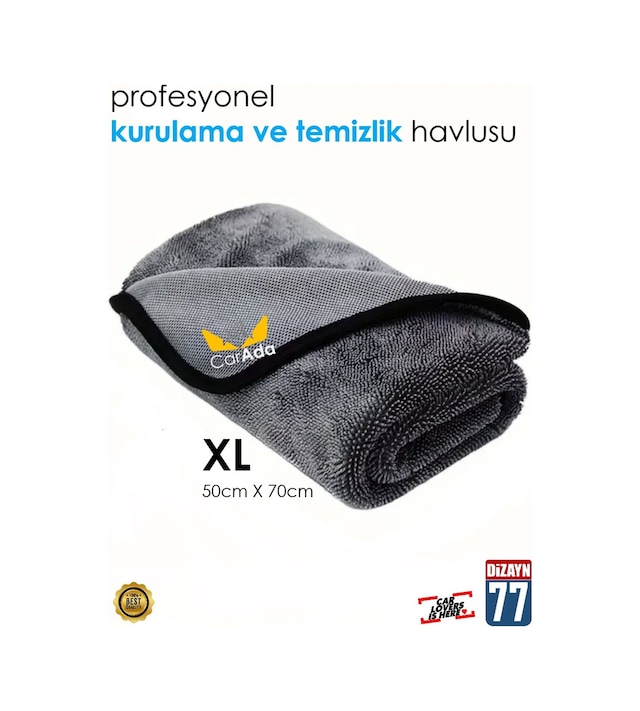 Profesyonel Mikrofiber Oto Kurulama Ve Temizlik Havlusu 50cmx70cm
