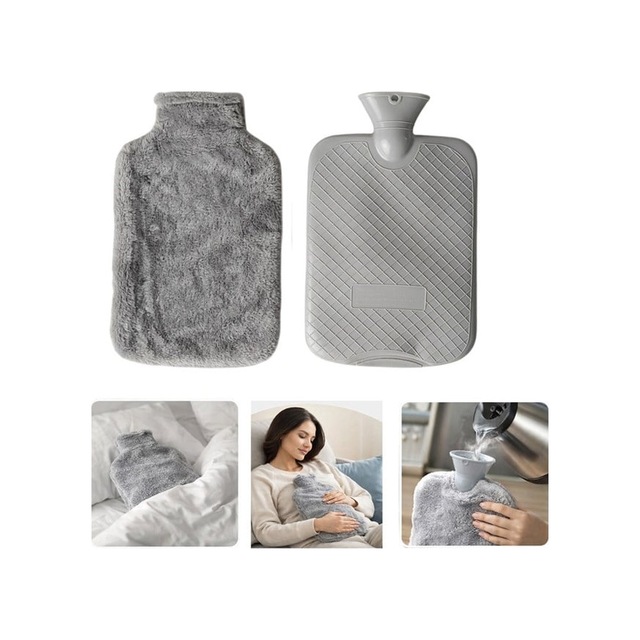 Sunup Sn-29909 Peluş Kılıflı Yumuşak Dokulu 30 Cm 2000 Ml Kapasiteli Sıcak Su Torbası