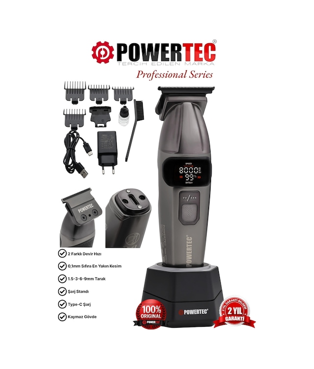 Powertec TR-2626 Profesyonel Sakal Ense Tıraş & Çizim Makinesi