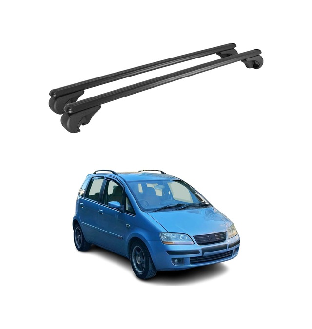 Fiat Idea 2005-2012 Arası Uyumlu Port Bagaj Taşıyıcı Ara Atkı Alüminyum Siyah 2 Parça