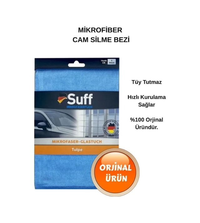Mikrofiber Cam Temizleme Bezi Lale 50x70 Cm