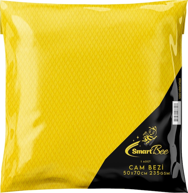 Smartbee Mikrofiber Cam Ve Jant Silme Bezi 50X70 235Gr/M2 - Sarı