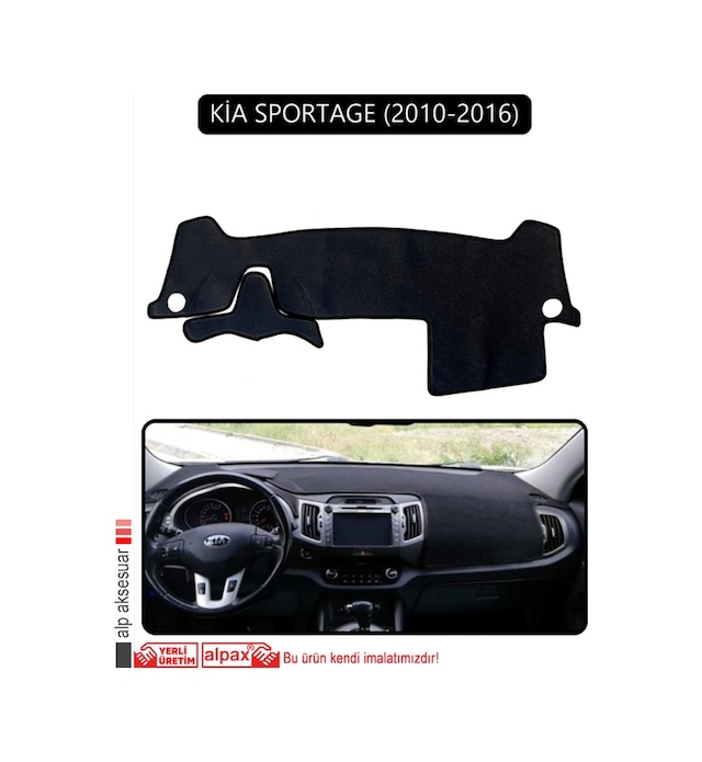 Kia Sportage 2010-2016torpido Koruma Halısı Siyah Kenar