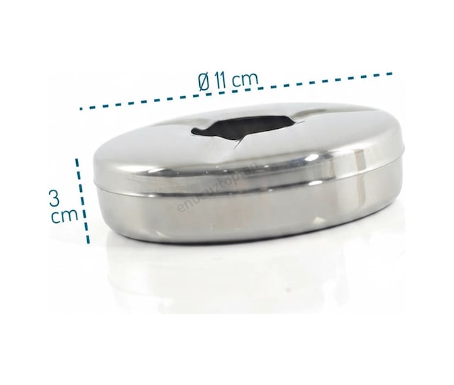 Prestige Elite 5 Adet Krom Küllük Seti - 11 Cm Büyük Boy Paslanmaz Çelik Küllük